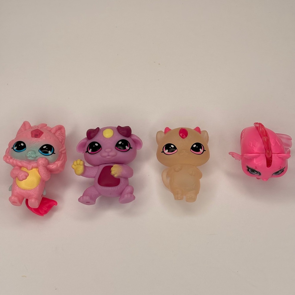 Magic Mixies Mixlings Figures Kids OS Pink Purple Excellent Crystal Woods Lot 4